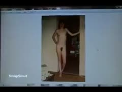 I'm looking at my young wife's pictures on my computer.